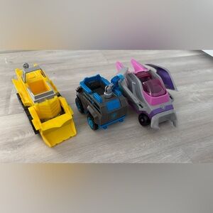 Paw Patrol Vehicles Bundle Rubble Bulldozer Truck Boat Toy Lot Kids